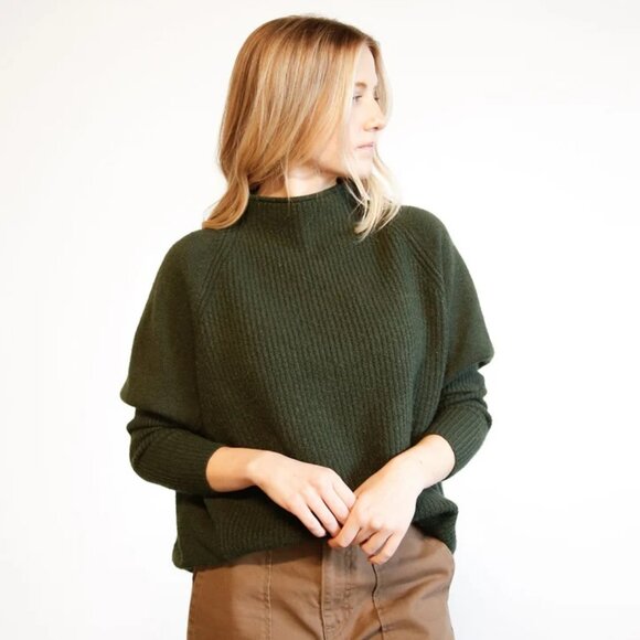 msrp $158 ABLE HARRIET SLOUCHY SWEATER ALPINE GREEN so soft size XS NWT - Picture 1 of 12
